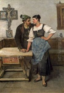 Couple In The Living Room by Mathias Schmid