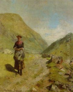 Junge Bauerin Auf Der Alm Junge Bauerin Auf Der Alm