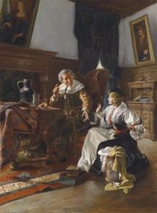 Das Lassliche Rauchen (szene Aus Scheffels Trompeter Von Sackingen) by Franz Xaver Schmid-Breitenbach