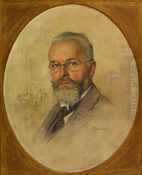 Portrait Eines Mannes Mit Bart Und Brille - view 1