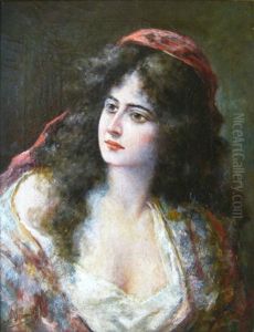 Jeune Femme En Buste by Adolf Schmidt