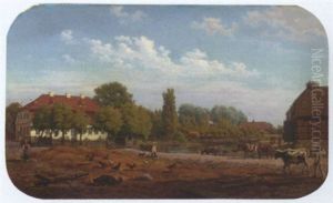 A View Of The Village Of Hohen Demzin, Mecklenburg Vorpommen, Germany by Bernhard Schmidt