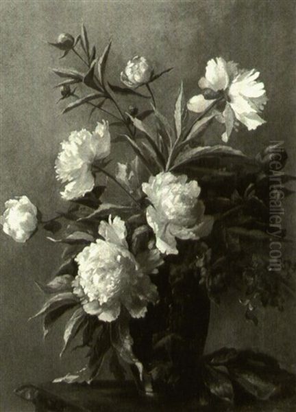 Still Life With Peonies On A Table - view 1
