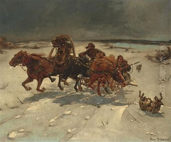 Winter Landscape With Hunters - view 1