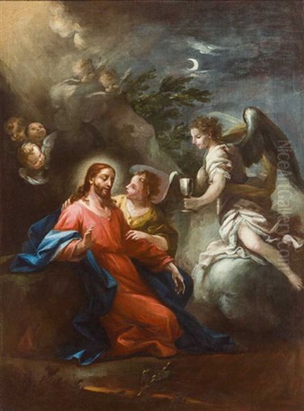 Das Gebet Von Gethsemane. Am Vorabend Der Kreuzigung Bittet Christus Seinen Vater Lass Diesen Kelch An Mir Vorubergehen. Die Engel Aber Ubergeben Christus Den Himmlischen Kelch Seines Vaters - view 1