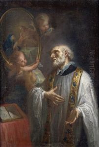 Die Vision Des Hl. Philippus Neri by Martin Johann (Kremser Schmidt) Schmidt
