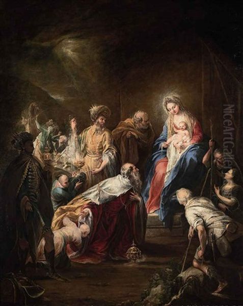 The Adoration Of The Magi by Martin Johann (Kremser Schmidt) Schmidt