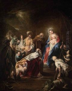 The Adoration Of The Magi by Martin Johann (Kremser Schmidt) Schmidt
