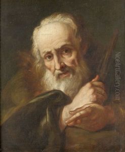 Portrat Eines Bartigen Alten Mannes by Martin Johann (Kremser Schmidt) Schmidt
