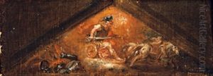 Mars Auf Einem Kriegswagen Fahrend, Allegorie Des Krieges (design For Fresco)