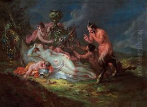 Pan Uberrascht Eine Schlafende Nymphe by Martin Johann (Kremser Schmidt) Schmidt