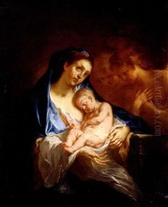 Maria Mit Dem Kind Und Zwei Engeln Maria Mit Dem Kind Und Zwei Engeln