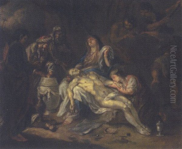 Pieta Mit Johannes Nikodemus, Josef Von Arimathaa, Magdalena Und Weiteren Personen - view 1