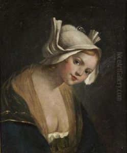 Portrait Of A Peasant Girl, Half Length Portrait Of A Peasant Girl, Half Length