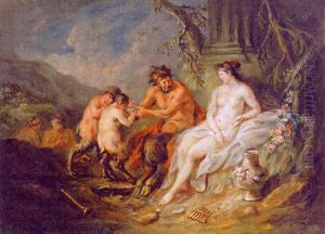 Pan Und Satyrn Bei Einer Ruhenden Nymphe
