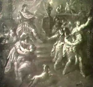 Der Raub Der Sabinerinnen by Martin Johann (Kremser Schmidt) Schmidt