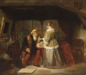 An Interior Scene With Elegant Lady by Willem Hendrik Schmidt