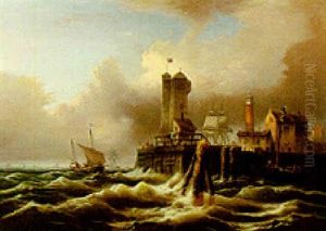 Shipping Of The Coast by Willem Hendrik Schmidt