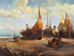 Fischersleute Am Strand