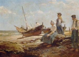 Fischerboote An Der Adriatischen Kuste by Hermann Schmidtmann