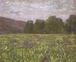 Landschaft Mit Bluhender Wiese by Georg Schmitgen