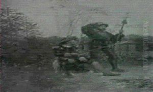Zwei Landsknechte Des 16.jahrhunderts Bei Der Rast Am Rande Der Tannenschonung Bei Ausgegluhter Feuerstelle by Ernst Schmitz