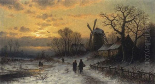 Holsteinsche Windmuhle, Wintermorgenstimmung - view 1