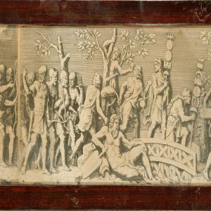 A Pair Of Friezes With Adrian's Entry In Jerusalem by Claudine Bouzonnet-Stella