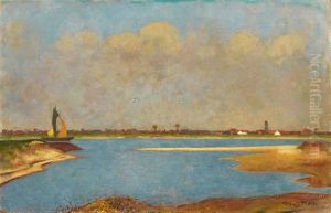 Fruhlingsmorgen Am Niederrhein by Carl Schmitz-Pleis