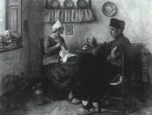 Hollaendische Bauernstube by Carl Schmitz-Pleis
