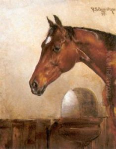 Pferdeportrait by Ferdinand Schmutzer