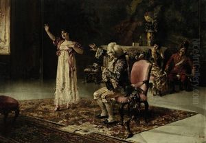 Die Gesangsstunde by Leopold Schmutzler