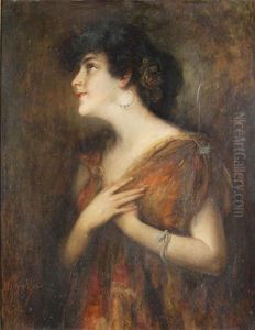 Bildnis Einer Jungen Orientalin by Leopold Schmutzler