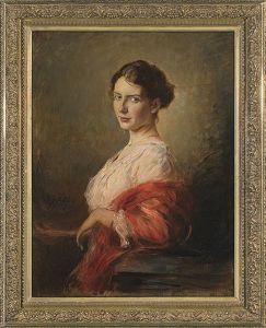 Young Lady Portrait by Leopold Schmutzler