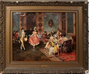 Vienna Parlor Scene by Leopold Schmutzler