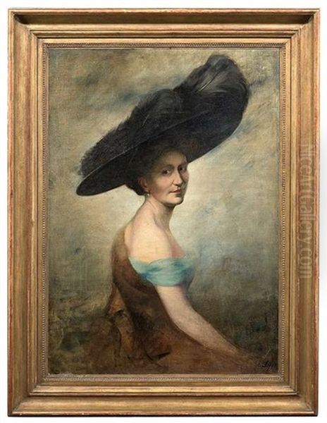 Bildnis Einer Dame Mit Federhut - view 1