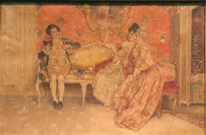 Love Sonnets In The Parlour by Leopold Schmutzler