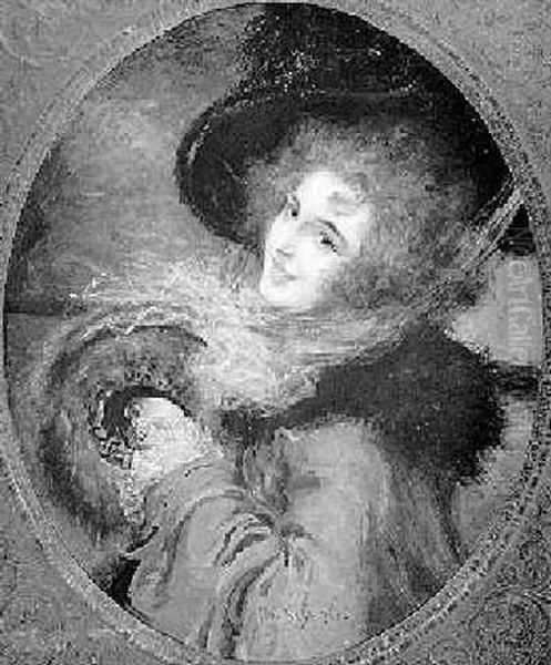 Portrait Of A Woman With A Fur Muff - view 1