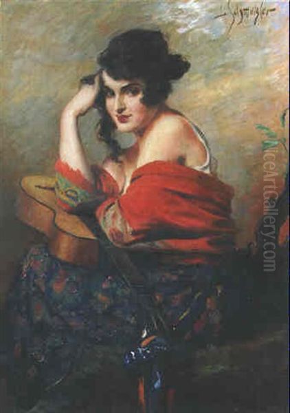 A Spanish Beauty With A Guitar - view 1