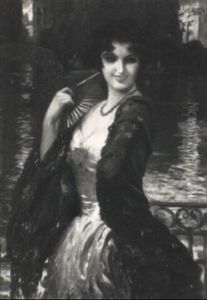 Spanische Tanzerin Vor Venezianischer Kulisse by Leopold Schmutzler