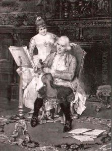 Musizierendes Paar by Leopold Schmutzler