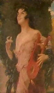 In Erwartung Des Echos (junge Frau Mit Lyra)