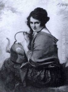 Hausliche Idylle by Leopold Schmutzler