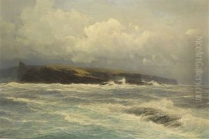 Blick Auf Die Cliffs Of Moher, Irland by Carl Wilhelm Hugo Schnars-Alquist
