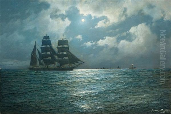 Tall Ship And Lightvessel - view 1