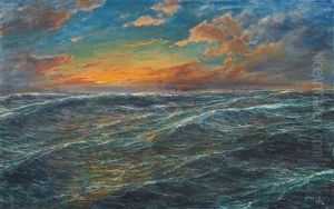Heligoland In Dusk by Carl Wilhelm Hugo Schnars-Alquist