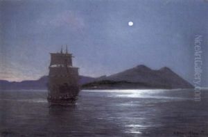 Abend In Der Bucht Von Rio De Janeiro by Carl Wilhelm Hugo Schnars-Alquist