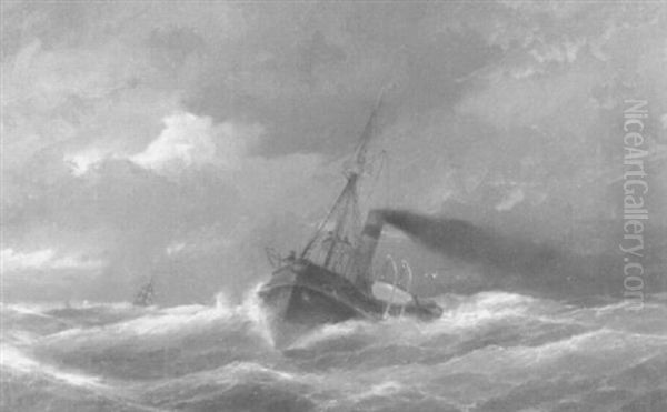 Schlepper In Sturmischer See - view 1