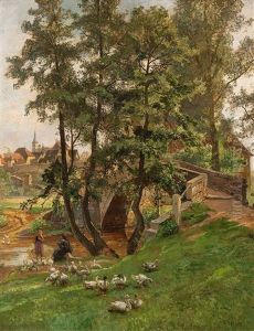 Gansemagde Am Bachlauf Gansemagde Am Bachlauf