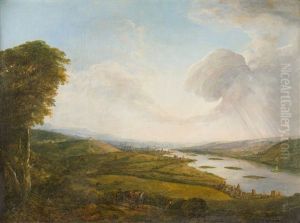 Blick Vom Niederwald Auf Rudesheim Am Rhein by Georg Schneider